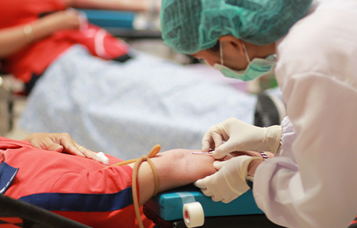 赤十字募金活動